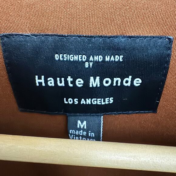 66. Haute Monde Brown Trench-Style Coat Medium - Picture 4 of 8